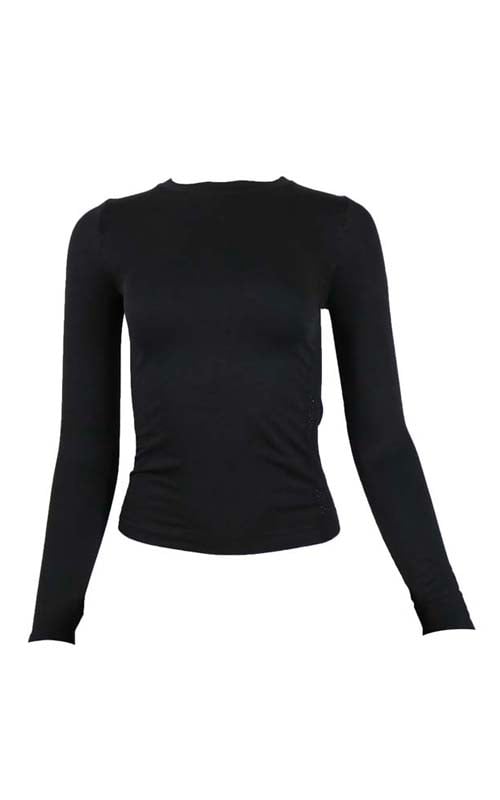 Pretty Polly Active-Wear Long Sleeve T-Shirt is a seamless top featuring patterned mesh panels for breathability. Perfect for Yoga or Pilates or just relaxing at home. The fabric is soft and comfortable and is predominantly made from recycled yarn.\r\n