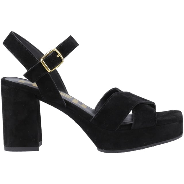 A perfect choice for winter parties, the Ophelia features a chunky heel and crossover strap detail, this gorgeous sandal will let you dance the night away in comfort