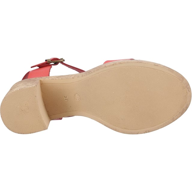 Hush Puppies Georgia Cork Leather Women's Coral Sandals A classic with a twist! Our iconic Georgia heeled sandal now with a cork effect outsole, crafted from soft premium leather and featuring a soft leather lining, and an extra padded leather sock for ultimate comfort