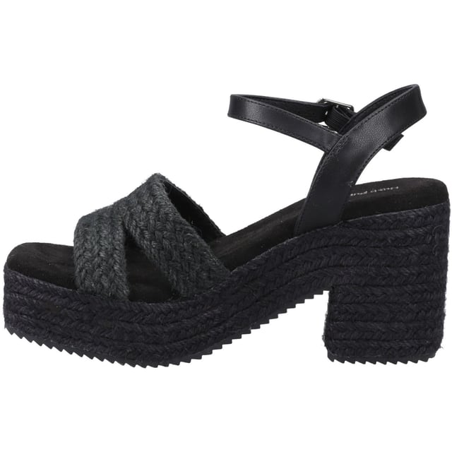 Voor een chique boho-geïnspireerde look is de Jamelia de perfecte keuze, met een gesp sluiting voor een verstelbare pasvorm, een memory foam binnenzool voor comfort de hele dag door en een jute omhulde platformzool voor een vleugje textuur.