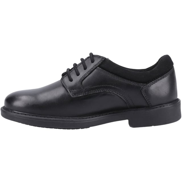 Tommy is a classic, clean lace up school shoe with a durable outsole and padded collar for added comfort.