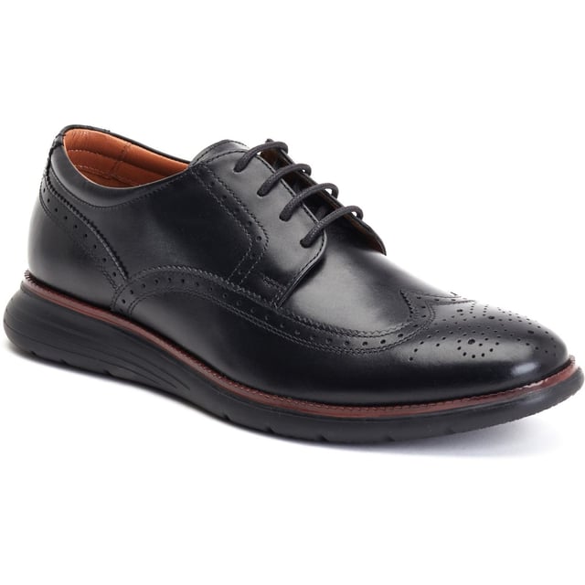 Base London Flight Leather Men's Black Brogues Shoes This super lightweight brogue from Base London incorporates the latest sole technologies into classic British design to make each step feel light as a feather. Glide to work in style or cut some shapes on the dance floor, Flight will take you there.