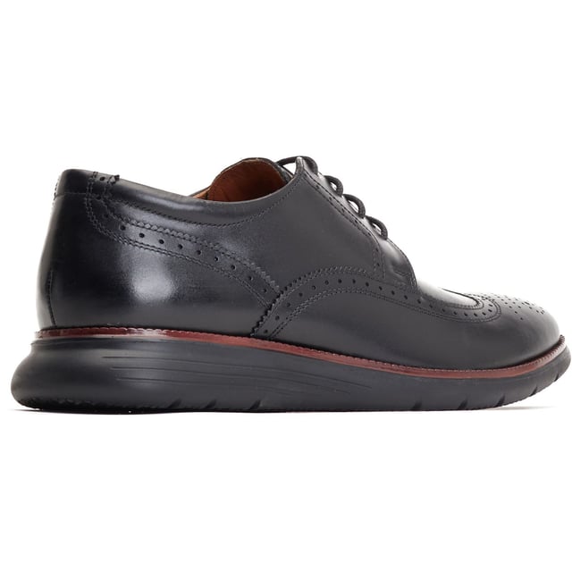 Base London Flight Leather Men's Black Brogues Shoes This super lightweight brogue from Base London incorporates the latest sole technologies into classic British design to make each step feel light as a feather. Glide to work in style or cut some shapes on the dance floor, Flight will take you there.
