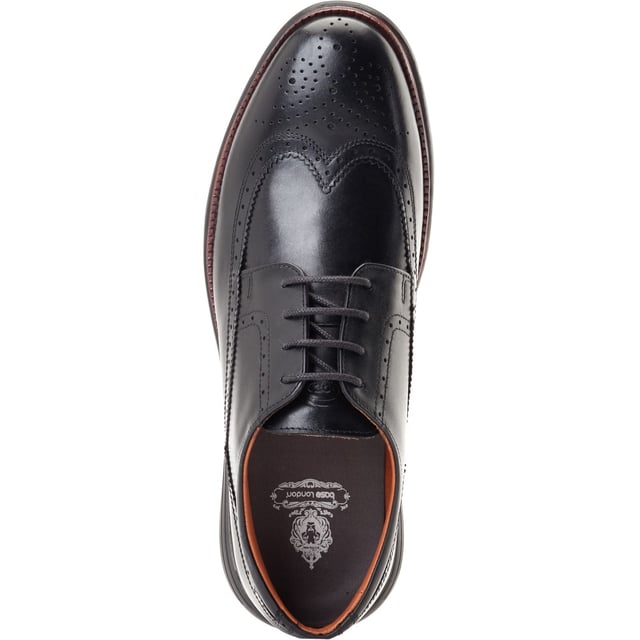 Base London Flight Leather Men's Black Brogues Shoes This super lightweight brogue from Base London incorporates the latest sole technologies into classic British design to make each step feel light as a feather. Glide to work in style or cut some shapes on the dance floor, Flight will take you there.