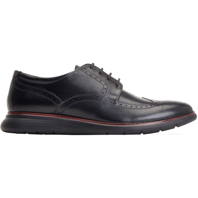 Base London Flight Leather Men's Black Brogues Shoes This super lightweight brogue from Base London incorporates the latest sole technologies into classic British design to make each step feel light as a feather. Glide to work in style or cut some shapes on the dance floor, Flight will take you there.