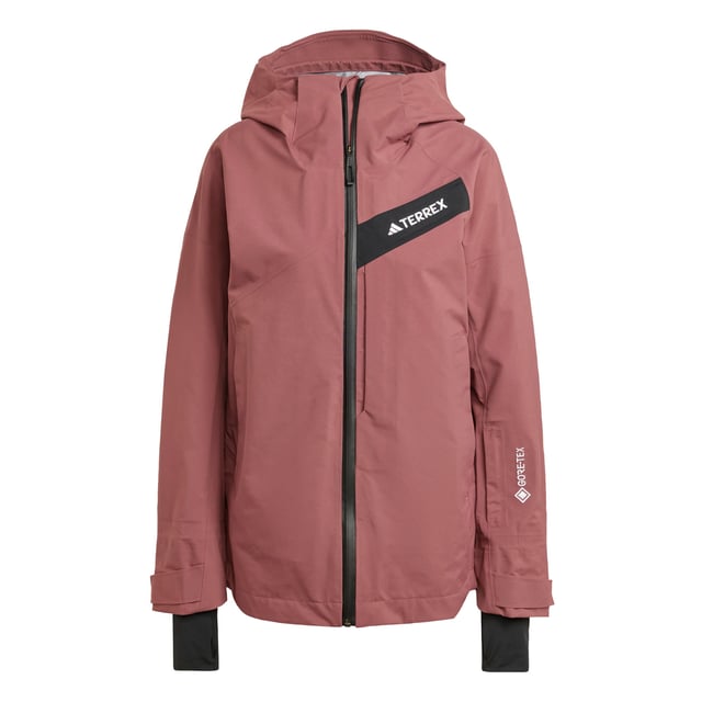 Float through powder and explore the backcountry in a jacket that gives you the freedom to roam. This adidas Terrex ski shell features three-layer GORE-TEX construction with the soft, easy-moving feel of C-Knit backer. Made for layering to match the conditions, it seals out snow, wind and rain while maintaining a lightweight feel and allowing your body to breathe as you search for fresh tracks. A helmet-compatible hood and inner cuffs with thumb loops offer extra coverage on deep, stormy days, while zip pockets keep essentials secure. Open the underarm vents for air as you skin up for the next run. This product is made with at least 70% recycled materials. By reusing materials that have already been created, adidas help to reduce waste and our reliance on finite resources and reduce the footprint of the products adidas make.  -