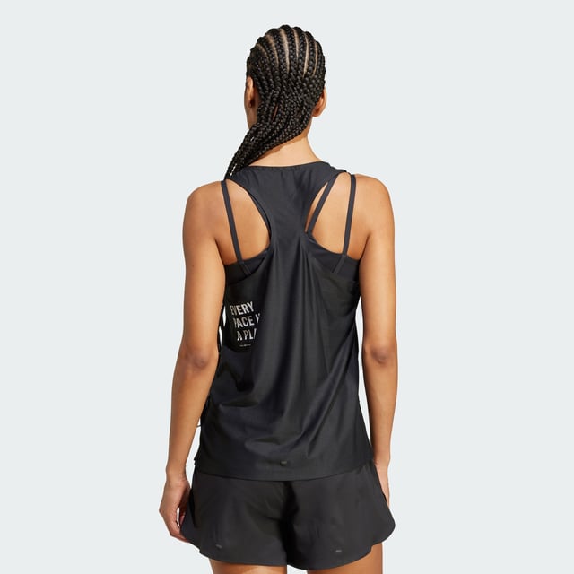 Run with the adidas community every time you pull on this running singlet. It's celebrates that clarity and connection that running fosters, and it keeps you comfortable as you chase your goals. CLIMACOOL wicks and disperses sweat for cool, dry and distraction-free performance, so you feel good on easy miles or race day.CLIMACOOL helps you manage sweat with materials that wick and manage sweat quickly. Its fast-dry fibres give you a fresh-skin feel.This product is made with at least 70% recycled materials. By reusing materials that have already been created, adidas help to reduce waste and our reliance on finite resources and reduce the footprint of the products adidas make.  - Regular fit - Round neckline - 86% polyester (recycled), 14% elastane - CLIMACOOL - Racer back - Reflective logos  Shipped by adidas
