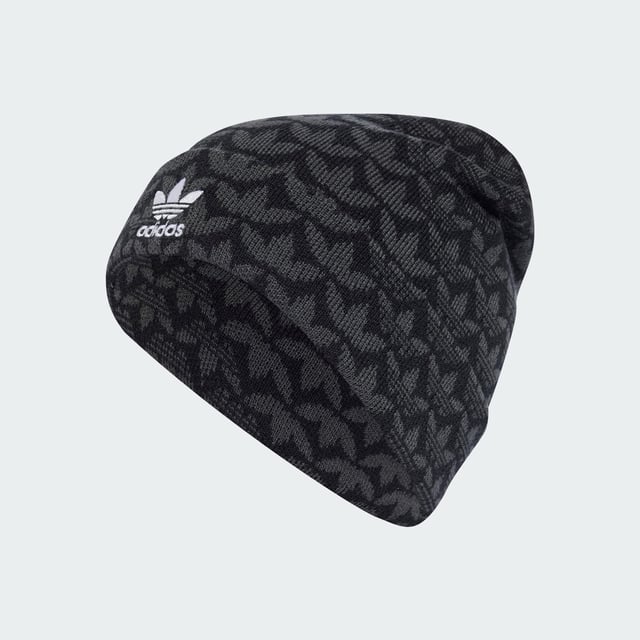 Monogram Beanie Stay stylish while keeping warm. This adidas Monogram Beanie features an allover Trefoil print and contrasting Trefoil logo embroidery for a bold yet versatile look. Made of acrylic knit, it provides cosy comfort on breezy days. The fold-up cuff allows you to adjust the fit and switch up your style. - One size fits most - 96% acrylic, 3% nylon, 1% elastane - Fold-up cuff Shipped by adidas