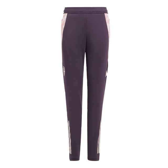 Show your fandom while you work on your fitness. These juniors' adidas Arsenal training pants will keep you feeling dry through every rep thanks to moisture-managing AEROREADY. The slim, tailored fit provides ease-of-movement for extra agility on the field. A club badge on the leg inspires your passion for football perfection.This product is made with 100% recycled materials. By reusing materials that have already been created, adidas help to reduce waste and our reliance on finite resources and reduce the footprint of the products adidas make.  - Slim fit - Drawcord on elastic waist - 100% polyester (recycled) - AEROREADY - Front zip pockets - Ankle zips - Arsenal heat-applied crest  Shipped by adidas