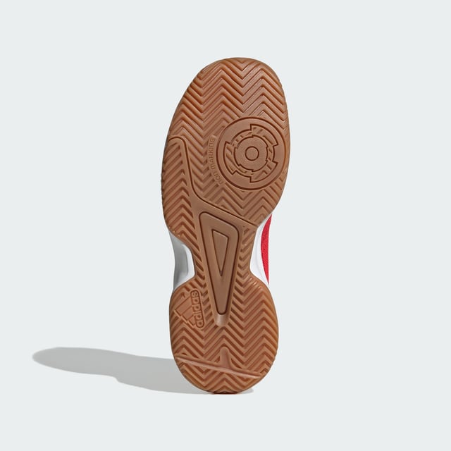 Level up your indoor game. These juniors' adidas shoes provide stability and power with every move. A breathable mesh upper keeps feet feeling fresh while the Torsion System adds support for quick changes in direction. Adiprene+ cushioning in the forefoot absorbs impact and returns energy, fuelling explosive starts and stops. An Adiwear outsole grips the court without leaving marks. With a design inspired by the highly-regarded Stabil 16, these shoes give you the confidence to go after your goals. This product features at least 20% recycled materials. By reusing materials that have already been created, adidas help to reduce waste and our reliance on finite resources and reduce the footprint of the products adidas make.  - Regular fit - Lace closure - Breathable mesh upper - Textile lining - Adiprene+ cushioning - Torsion System - Non-marking Adiwear outsole - Contains at least 20% recycled content  Shipped by adidas