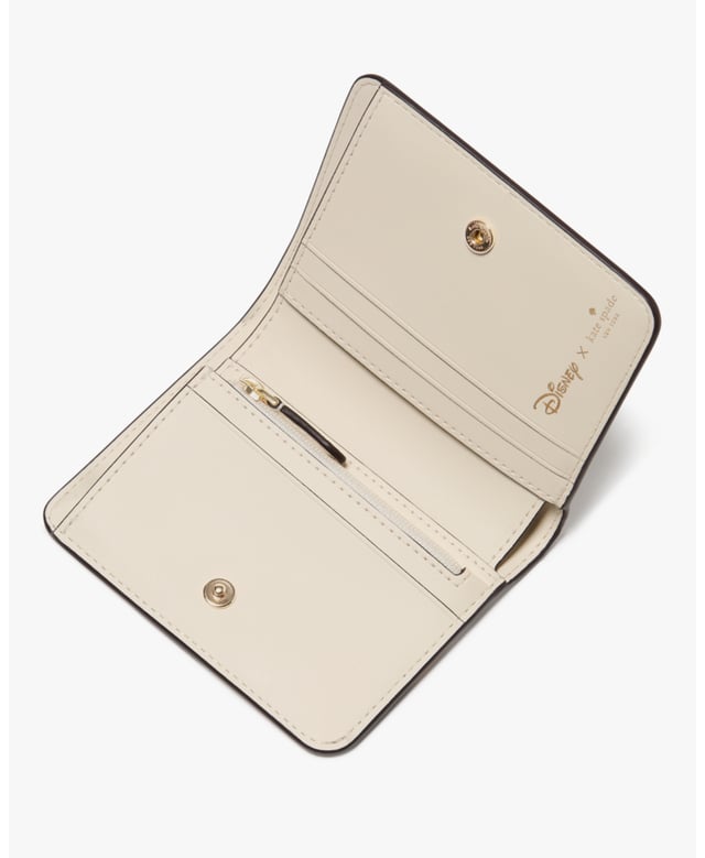 Disney X Ksny Chip N Dale Small Wallet,  Disney X Kate Spade New York Chip N Dale Small Bifold Wallet, 4 Cc Slots, Bill Slot, Zip Coin Pocket, Slip Pocket,  Width: 11.00 Cm,  Height: 9.00 Cm