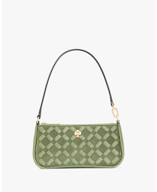 Kayla Woven Leather Convertible Wristlet, Kayla Suede Woven Leather Convertible Wristlet, Fits Largest Iphone, 2 Cc Slots,  Length: 4.00 Cm,  Width: 22.50 Cm,  Height: 11.00 Cm