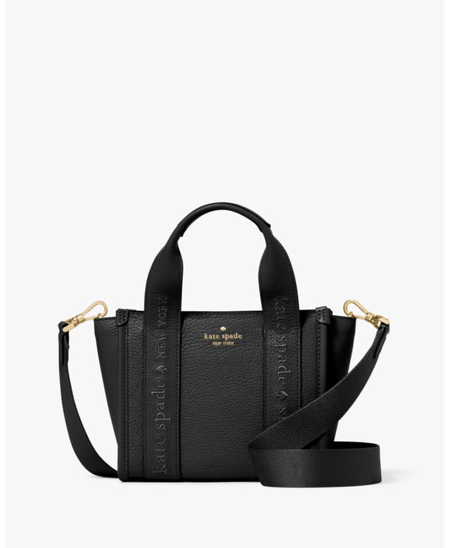 Kip Leather Mini Tote, Kip Pebbled Leather Mini Tote, Fits Iphone 13 Pro Max, Comes W Crossbody Strap, Back Slip Pocket,  Length: 7.50 Cm,  Width: 17.00 Cm,  Height: 14.00 Cm