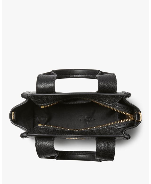 Kip Leather Mini Tote, Kip Pebbled Leather Mini Tote, Fits Iphone 13 Pro Max, Comes W Crossbody Strap, Back Slip Pocket,  Length: 7.50 Cm,  Width: 17.00 Cm,  Height: 14.00 Cm