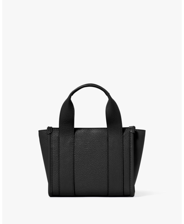 Kip Leather Mini Tote, Kip Pebbled Leather Mini Tote, Fits Iphone 13 Pro Max, Comes W Crossbody Strap, Back Slip Pocket,  Length: 7.50 Cm,  Width: 17.00 Cm,  Height: 14.00 Cm