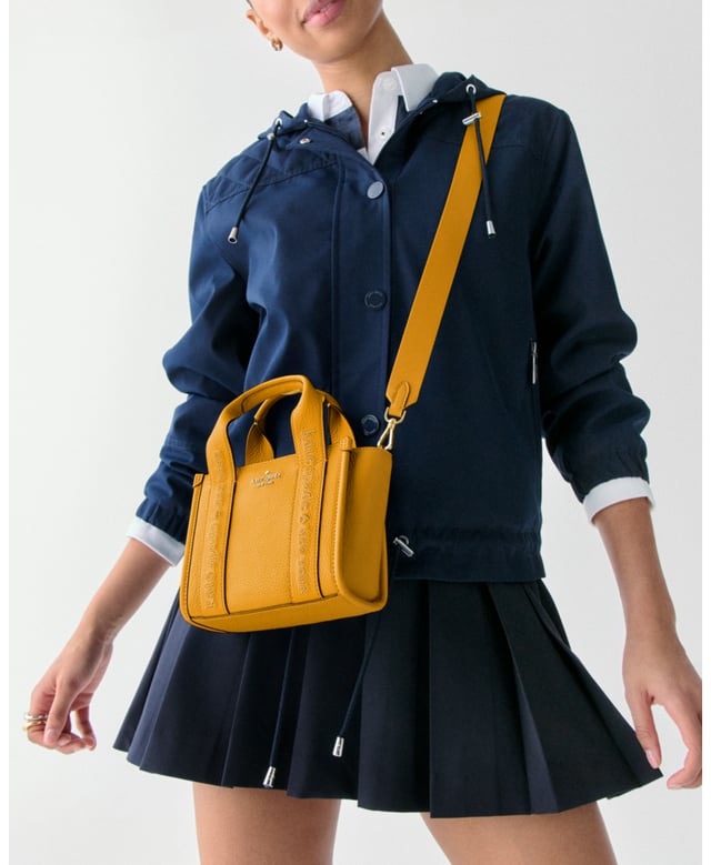 Kip Leather Mini Tote, Kip Pebbled Leather Mini Tote, Fits Iphone 13 Pro Max, Comes W Crossbody Strap, Back Slip Pocket,  Length: 7.50 Cm,  Width: 17.00 Cm,  Height: 14.00 Cm