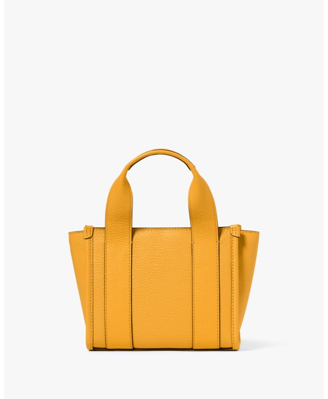Kip Leather Mini Tote, Kip Pebbled Leather Mini Tote, Fits Iphone 13 Pro Max, Comes W Crossbody Strap, Back Slip Pocket,  Length: 7.50 Cm,  Width: 17.00 Cm,  Height: 14.00 Cm