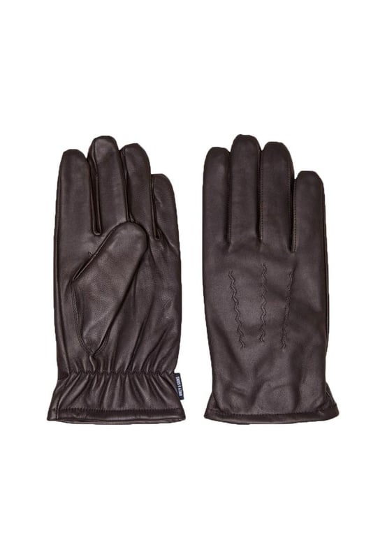 Mens Leather Gloves
  Brand: Only & Sons
  Gender: Men
  Type: Gloves
  Season: Fall/Winter
  Color: Brown
  Pattern: Plain
  Size (cm): 25x10x1
  Composition: 100% Leather
Material: Leather