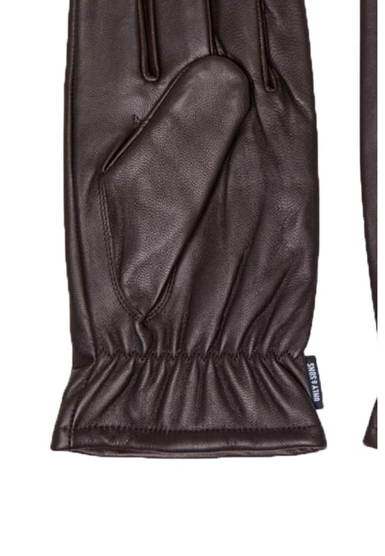Mens Leather Gloves
  Brand: Only & Sons
  Gender: Men
  Type: Gloves
  Season: Fall/Winter
  Color: Brown
  Pattern: Plain
  Size (cm): 25x10x1
  Composition: 100% Leather
Material: Leather