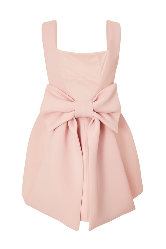 - Square neck - Large bow detail - Low back - Skate style - Model height: 5'6" - Model wears uk 8 / us 4 / eur 36 - Always check the wash care label - Cool hand wash with mild detergent