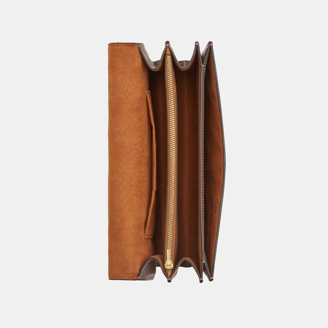 Klare Envelope Crossbody in Refined Box Calf Leather, Inside zip and multifunction pockets, Outside slip pocket,  Length: 26.00 cm,  Width: 7.50 cm,  Height: 13.50 cm