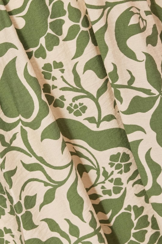- Tropical print - V-neck - Wrap front look - Ruched waistline - Model height: 5'6" - Model wears uk 18 / us 14 / eur 46 - Always check the wash care label - Cool hand wash with mild detergent