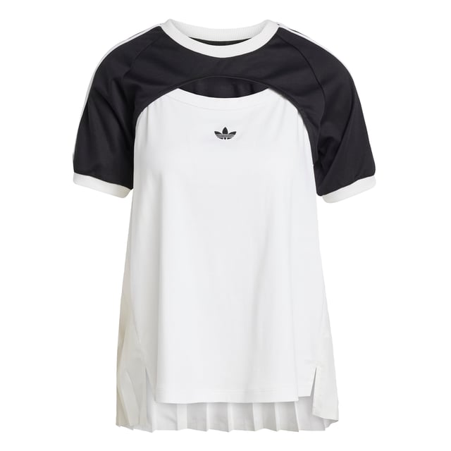 The adidas Originals R3CD Cali Tee goes for a more casual, laid-back aesthetic. Encouraging play with your style, there are two layers in one — first the tank top with details that call on the '90s and early aughts, then the over layer which can easily be mixed and matched with other pieces in your wardrobe. The back of the tank top is crafted with pleated woven fabric, while the front is a classic ribbed material.  - Slim fit - Part A: Ribbed crewneck - 53% cotton, 47% polyester (recycled) - Part A: Ribbed cuffs - Two-piece construction  Shipped by adidas