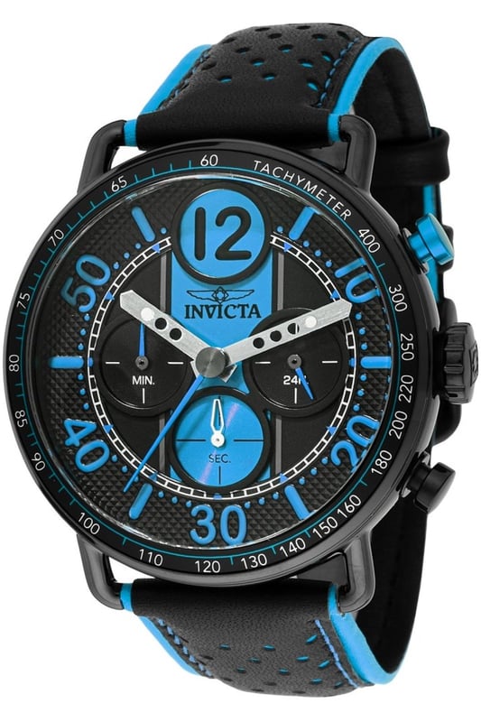 Invicta Racing 48940 Heren Horloge - Quartz Uurwerk - Roestvrij Staal met blauwe Wijzerplaat - 47mm