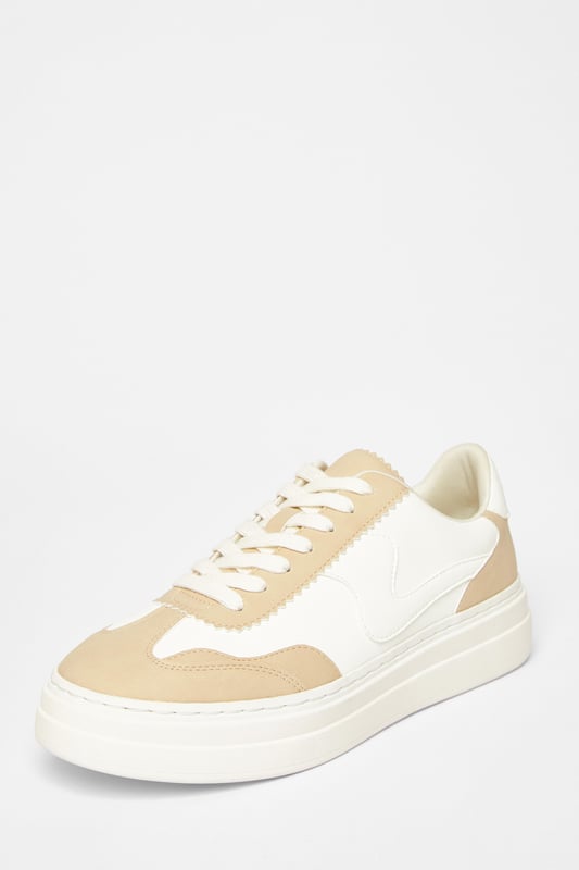 - Faux leather finish - Lace up style - Chunky sole - Wipe clean
