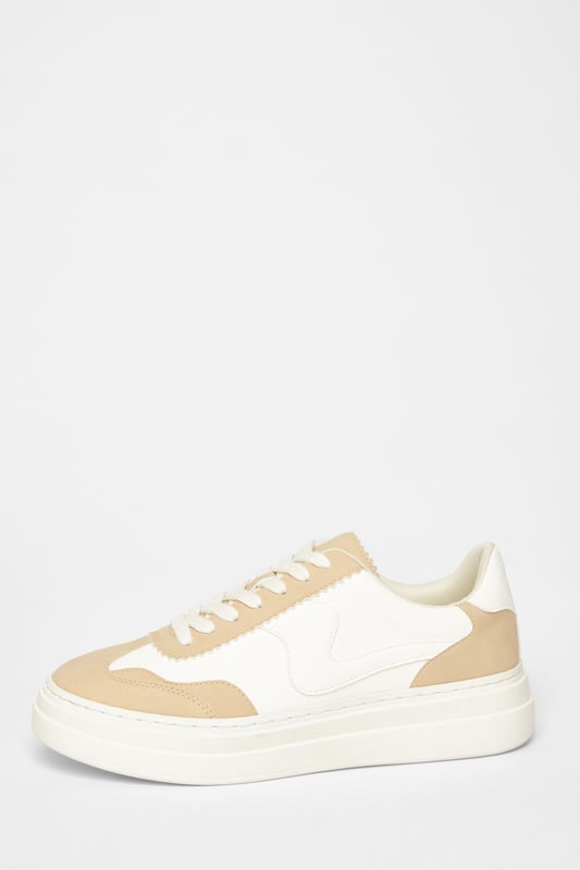 - Faux leather finish - Lace up style - Chunky sole - Wipe clean