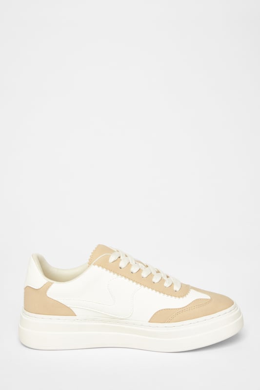 - Faux leather finish - Lace up style - Chunky sole - Wipe clean