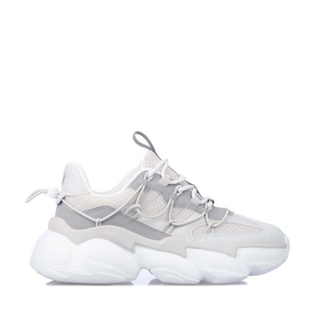Synthetic upper.Lace closure.Heel pull tab.Thick sole.Rubber outsole.
