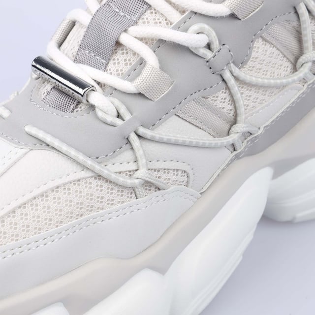 Synthetic upper.Lace closure.Heel pull tab.Thick sole.Rubber outsole.