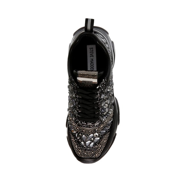 Synthetic upper.Lace up closure.Lightweight  breathable feel.Rhinestone embellished.Rubber sole.