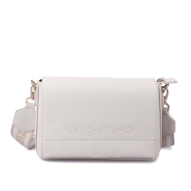 Magnetic Snap Fastening.Concealed Top Zip.Inner Slot Pocket.Detachable Logo Strap.Detachable Link Chain Strap.Raised Logo.Valentino Bags Branding.Gold Tone Hardware.Textured PU.
