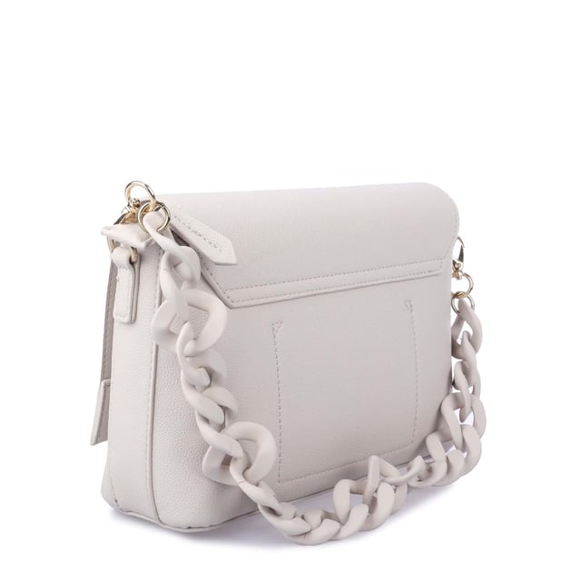 Magnetic Snap Fastening.Concealed Top Zip.Inner Slot Pocket.Detachable Logo Strap.Detachable Link Chain Strap.Raised Logo.Valentino Bags Branding.Gold Tone Hardware.Textured PU.