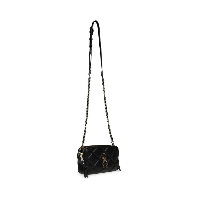 Two main compartments and one minor compartement.Closes with magnetic clasp  closes with zipper.One slip pocket.Removable and adjustable shoulder strap.