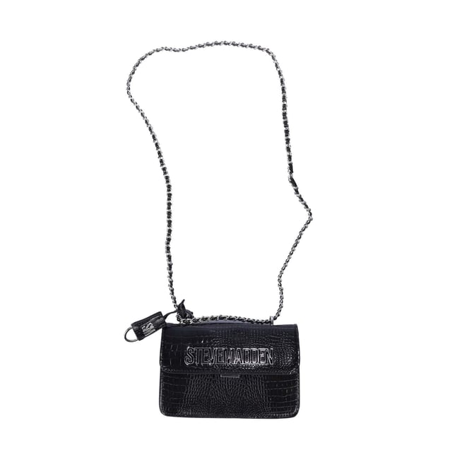 Adjustable shoulder strap.One main compartment.Closes with plug fastener.Slip pocket on the back.One zip pocket.One slip pocket.Divider with zip pocket.Detachable pendant.
