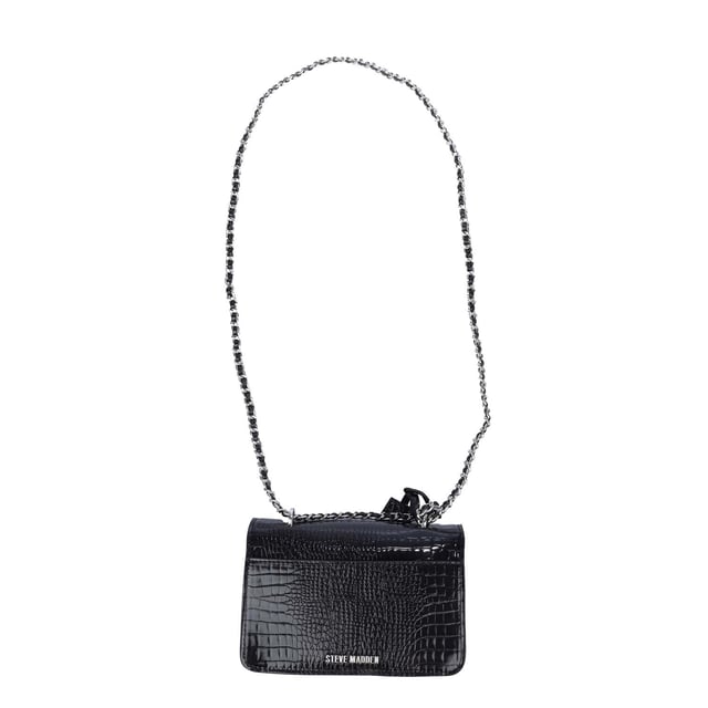 Adjustable shoulder strap.One main compartment.Closes with plug fastener.Slip pocket on the back.One zip pocket.One slip pocket.Divider with zip pocket.Detachable pendant.