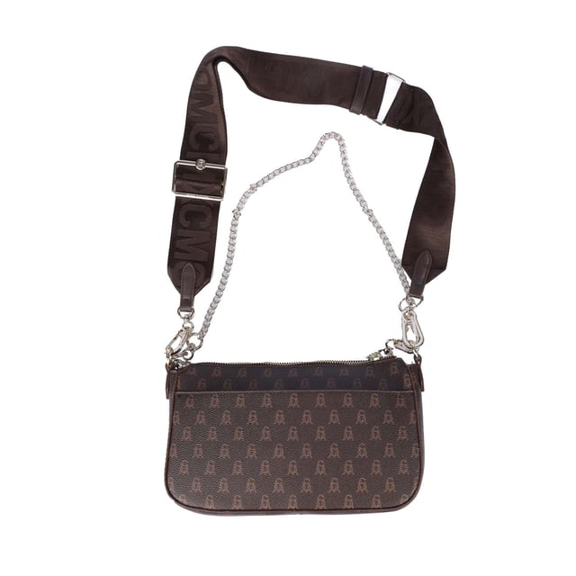 Detachable handle.Removable and adjustable shoulder strap.One main compartment.Slip pocket on the back.Closes with zipper.One slip pocket.Separate case.