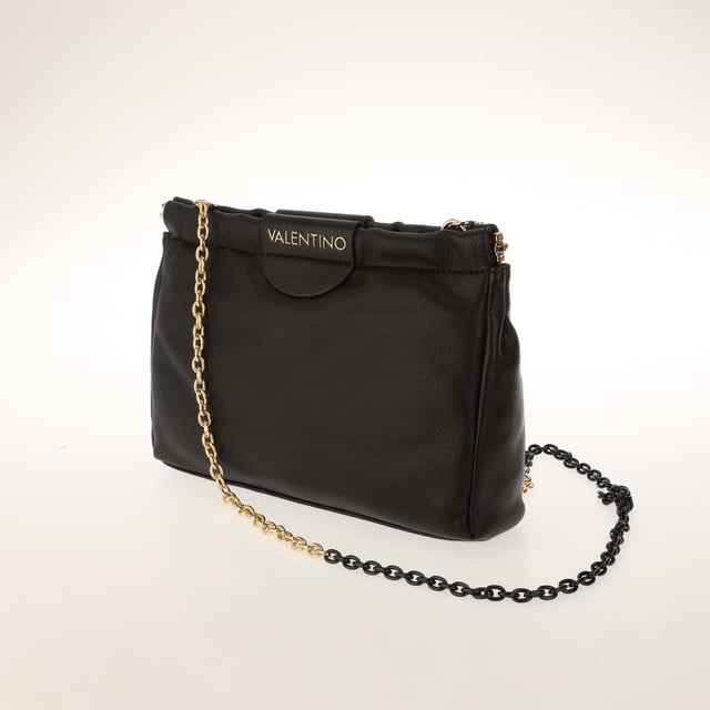 Magnetic Snap Top Fastening.Detachable Colour Block Chain Strap.Inner Pockets.Gold Tone Hardware.Valentino Bags Branding.