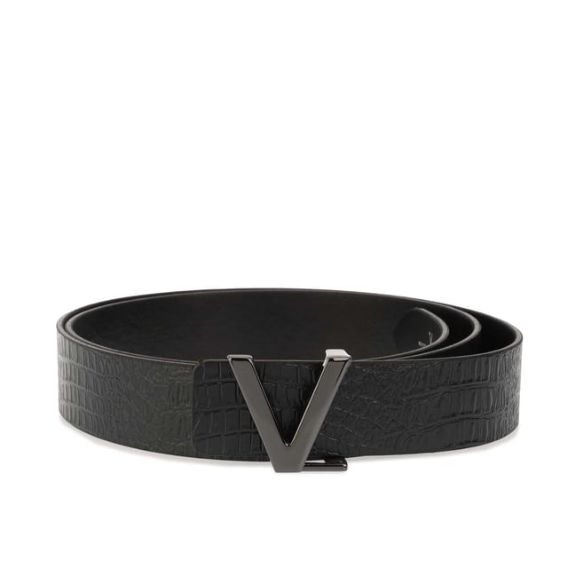 Crafted with precision and style  this belt will elevate any outfit with its sleek design and signature Valentino buckle. Made with high-quality materials  it is durable and perfect for any occasion. Expertly crafted for a timeless and refined look.