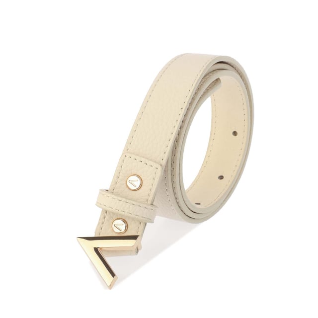 Make a bold statement with the gold Valentino V branded buckle. Classic buckle fastening. 100% PU Leather.