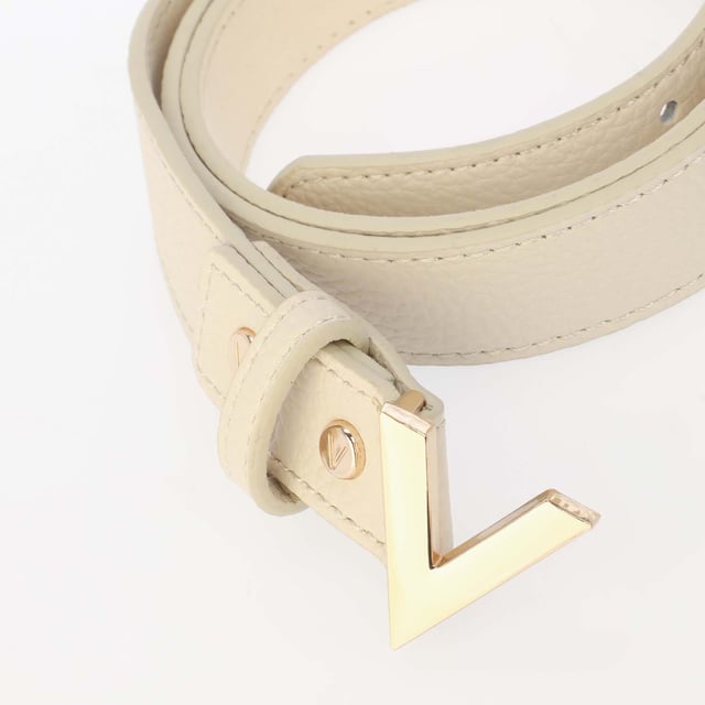 Make a bold statement with the gold Valentino V branded buckle. Classic buckle fastening. 100% PU Leather.
