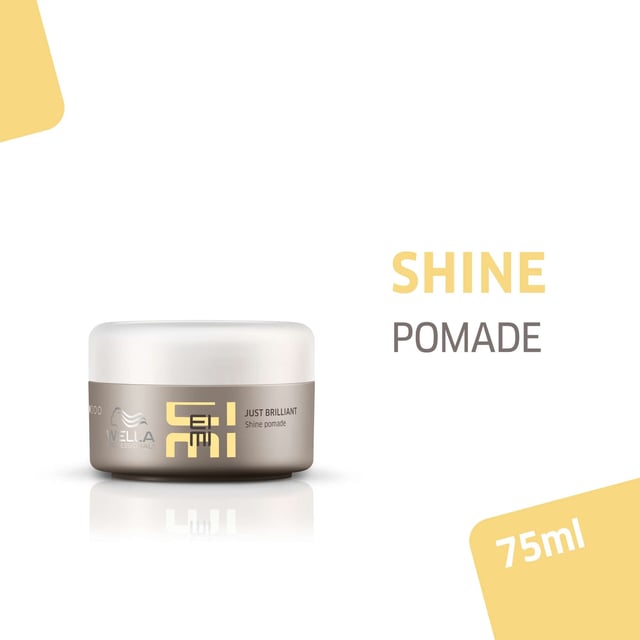 Achieve stunning shine and smoothness with Wella EIMI Just Brilliant Pomade. This professional-grade hair pomade is specially designed to enhance your hairstyle while providing natural anti-frizz definition. Its unique formula protects against humidity, ensuring your hair remains sleek and polished all day. To use, simply apply a small amount to your palms and gently work through dry hair to perfect your look. Ideal for all hair types, this 75ml pomade is a must-have for anyone seeking a flawless finish.