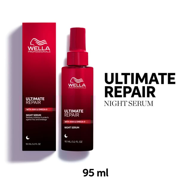 Transform your hair overnight with Wella Ultimate Repair Night Hair Serum. This exceptional leave-in serum rejuvenates and protects your hair while you sleep. Infused with Omega-9 and defence polymers, it nourishes your hair against nighttime stressors, ensuring you wake up to smooth, radiant locks. Experience enhanced frizz control, smoother hair, and a reduction in breakage and split ends after just one week. Suitable for all hair types, this lightweight serum has a luxurious gel texture and delightful scent, making it an essential part of your nightly beauty routine.