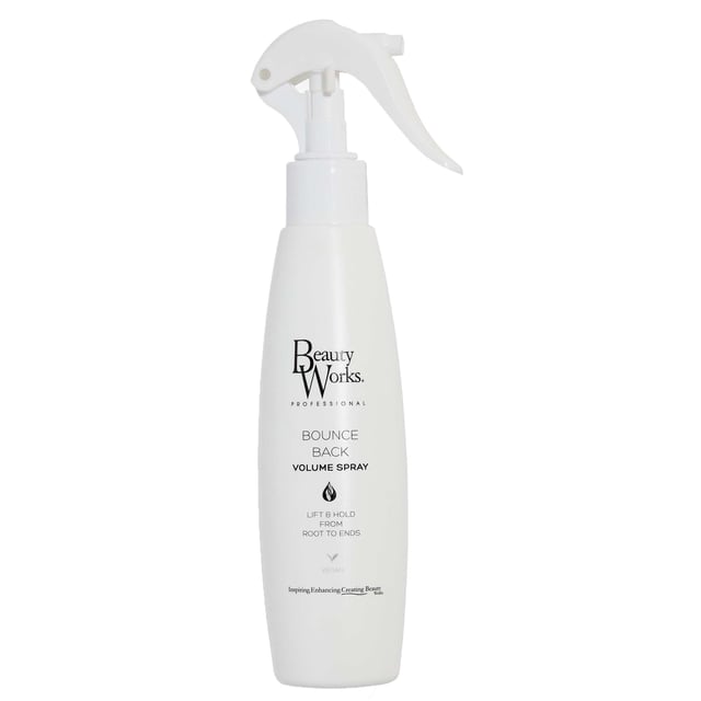 Transform your hair with Beauty Works Bounce Back Volume Spray, the ultimate volumizing lift spray for all hair types. This lightweight formula, enriched with nourishing plant-based oils, adds height and thickness while keeping your strands soft and flexible. Perfect for achieving a bouncy blowout or creating beautiful curls and waves that last until your next wash. Ideal for fine or flat hair, it allows layering for enhanced volume and buildable thickness. Use on damp hair for best results or dry hair for an instant lift.