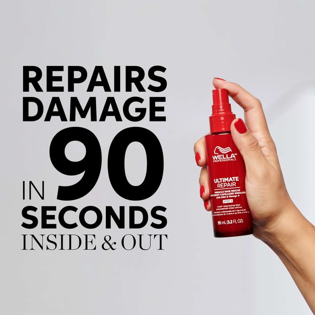 Revitalize your hair with Wella Ultimate Repair Miracle Hair Rescue Spray, a powerful leave-in treatment for all hair types. This formula repairs damage in just 90 seconds, strengthening and smoothing your hair with AHA and Omega-9. Experience 99% less breakage and 12 times smoother hair as it rebuilds bonds and creates a protective barrier against damage. Dermatologically tested and vegan-friendly, this spray is safe for color-treated hair, ensuring vibrant, healthy locks. Perfect for daily use for salon-quality results.