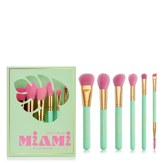 Elevate your beauty routine with the Spectrum Miami Travel 6 Piece Makeup Brush Set. Inspired by the luxury of travel, this set includes six essential brushes designed for flawless face and eye application. Compact and lightweight, it’s perfect for packing in your carry-on or for reminiscing about your favorite glamorous destinations. Each brush is crafted for precision and ease, making it an essential addition to your beauty collection. Experience the perfect blend of functionality and style wherever you go.