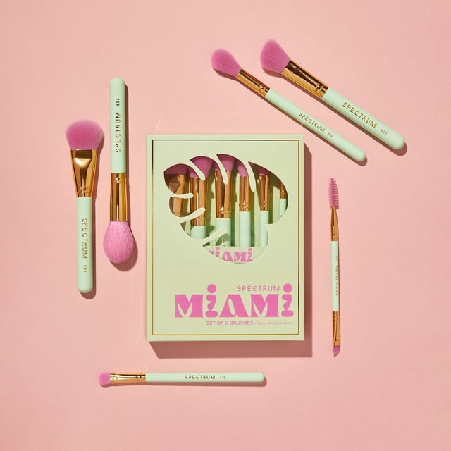 Elevate your beauty routine with the Spectrum Miami Travel 6 Piece Makeup Brush Set. Inspired by the luxury of travel, this set includes six essential brushes designed for flawless face and eye application. Compact and lightweight, it’s perfect for packing in your carry-on or for reminiscing about your favorite glamorous destinations. Each brush is crafted for precision and ease, making it an essential addition to your beauty collection. Experience the perfect blend of functionality and style wherever you go.